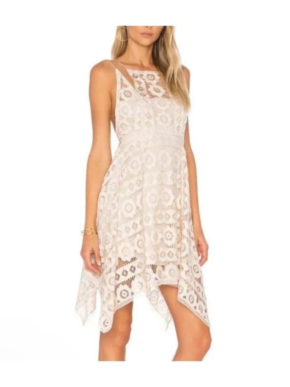 NWT FREE PEOPLE JUST LIKE HONEY LACE DRESS SIZE 2 FLORAL